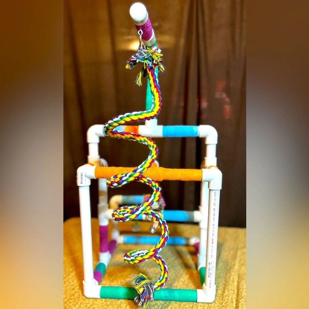 Handmade Bird Perch/Play gym